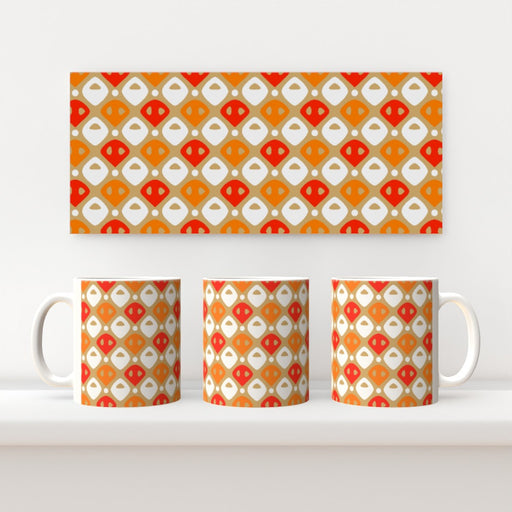 11oz Ceramic Mug - Abstract Orange - printonitshop