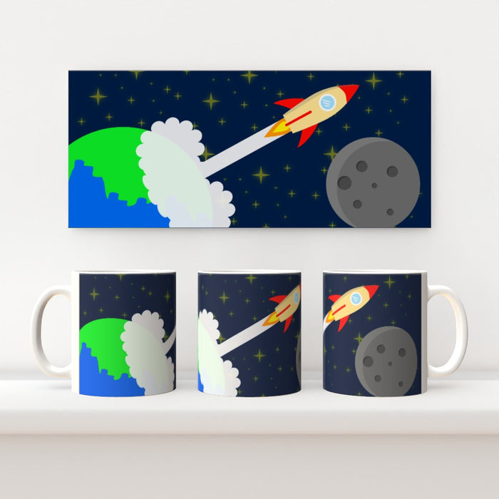 11oz Ceramic Mug - Blast Off - printonitshop