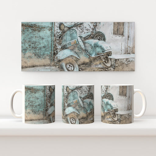 11oz Ceramic Mug - Classic Scooter - printonitshop