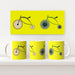 11oz Ceramic Mug - On Ya Bike Yellow - printonitshop