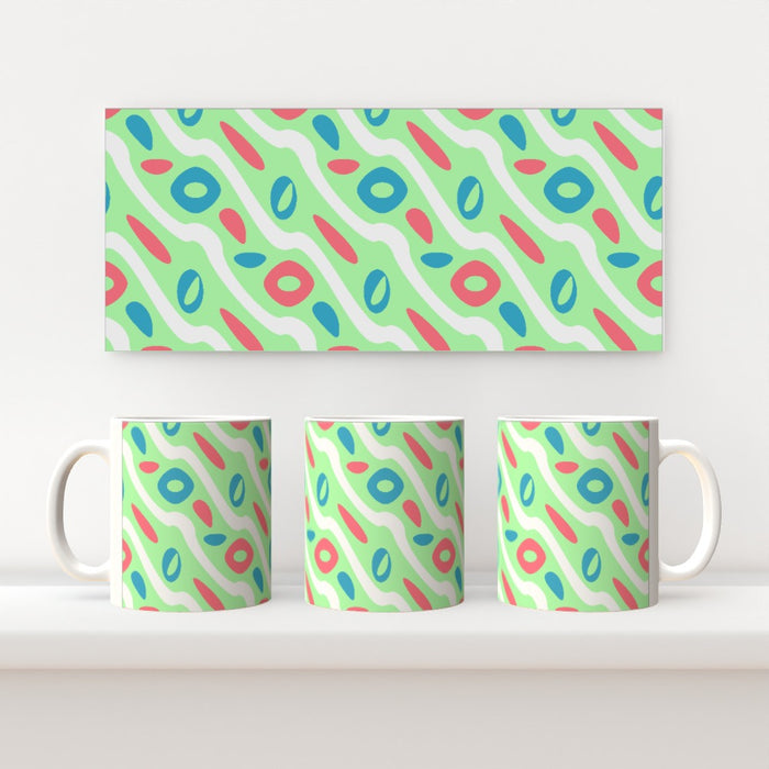 11oz Ceramic Mug - Pattern Green - printonitshop