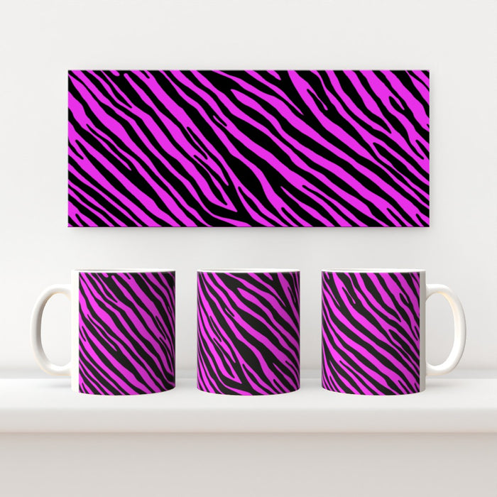 11oz Ceramic Mug - Pink Zebra - printonitshop