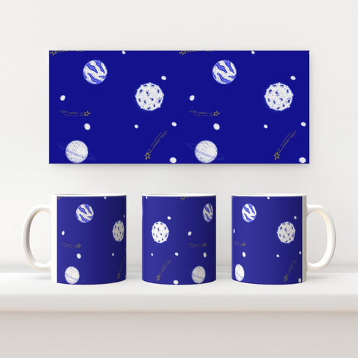 11oz Ceramic Mug - Planets Blue - printonitshop