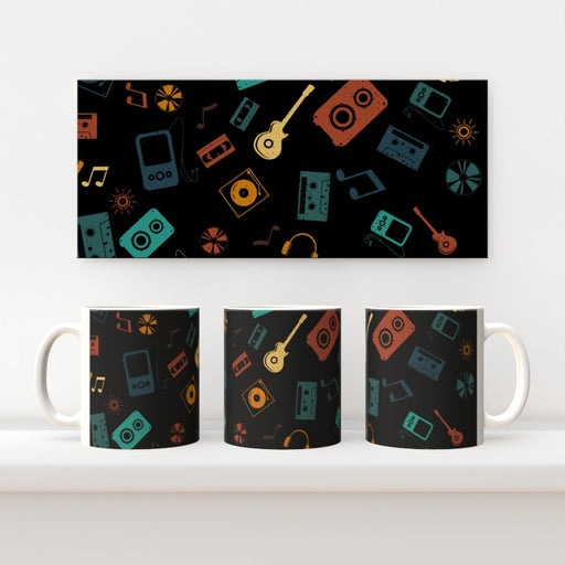 11oz Ceramic Mug - Retro Music - printonitshop