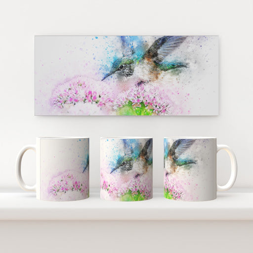 11oz Ceramic Mug - Watercolour Hummingbird - printonitshop