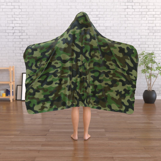 Hooded Towel - Camo Green - printonitshop