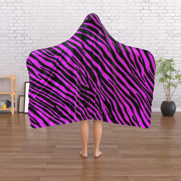 Hooded Towel - Pink Zebra - printonitshop