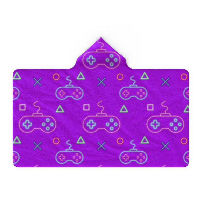 Hooded Towel - Gaming Neon Purple - printonitshop