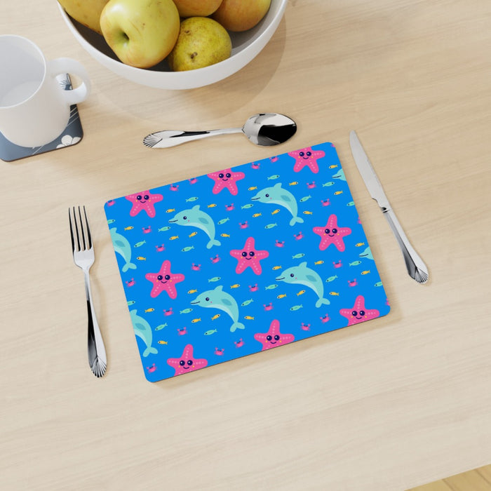 Placemat - Dolphin and Starfish Blue - printonitshop