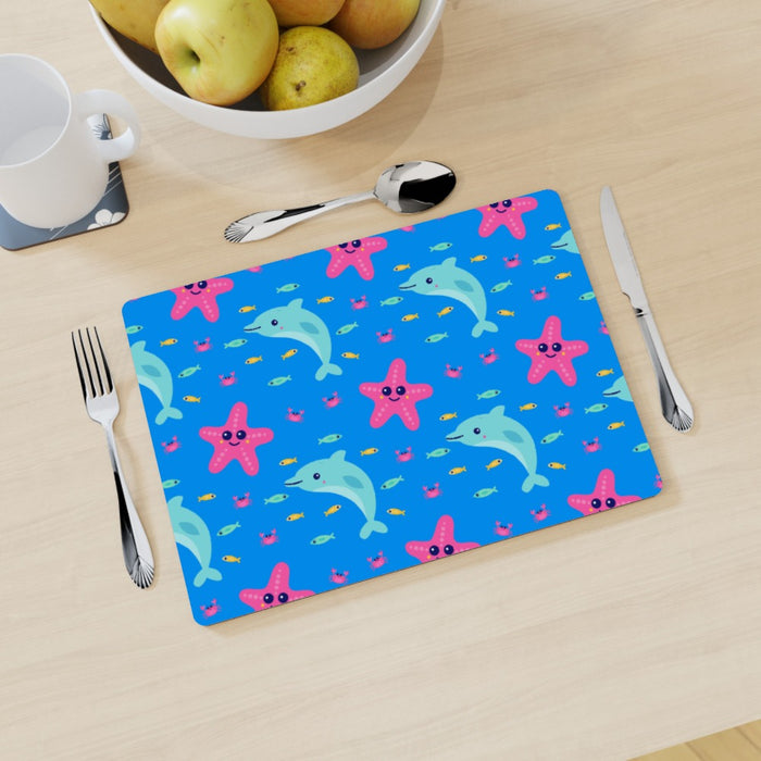 Placemat - Dolphin and Starfish Blue - printonitshop