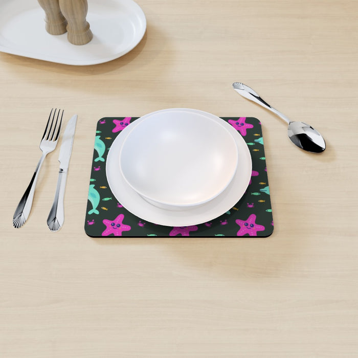 Placemat - Dolphin and Starfish Dark - printonitshop