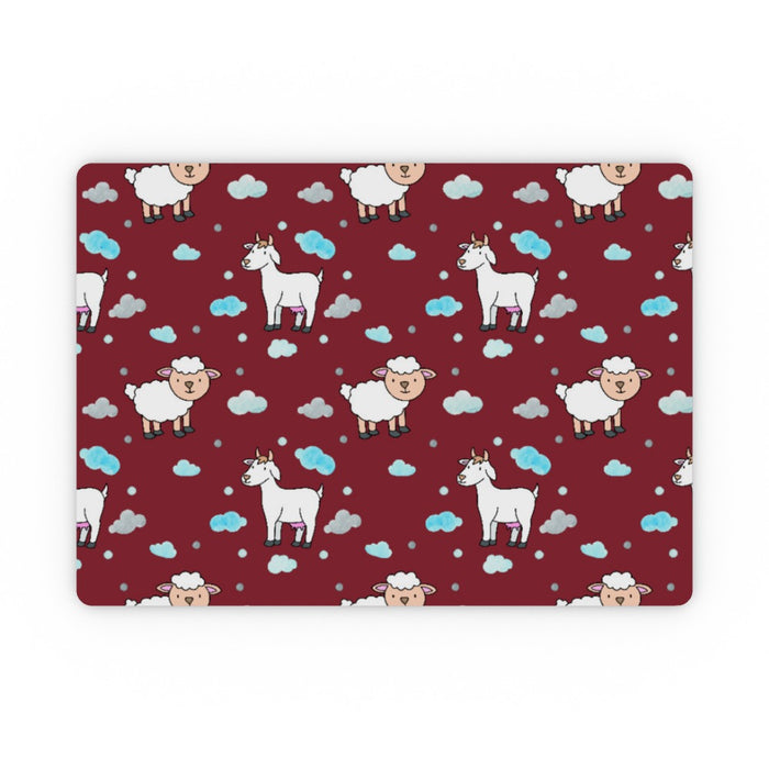 Placemat - Goat Sheep Burgundy - printonitshop