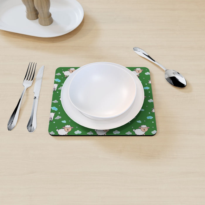 Placemat - Goat and Sheep on Green - printonitshop