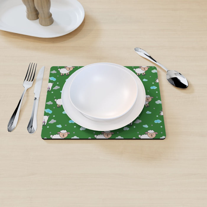 Placemat - Goat and Sheep on Green - printonitshop