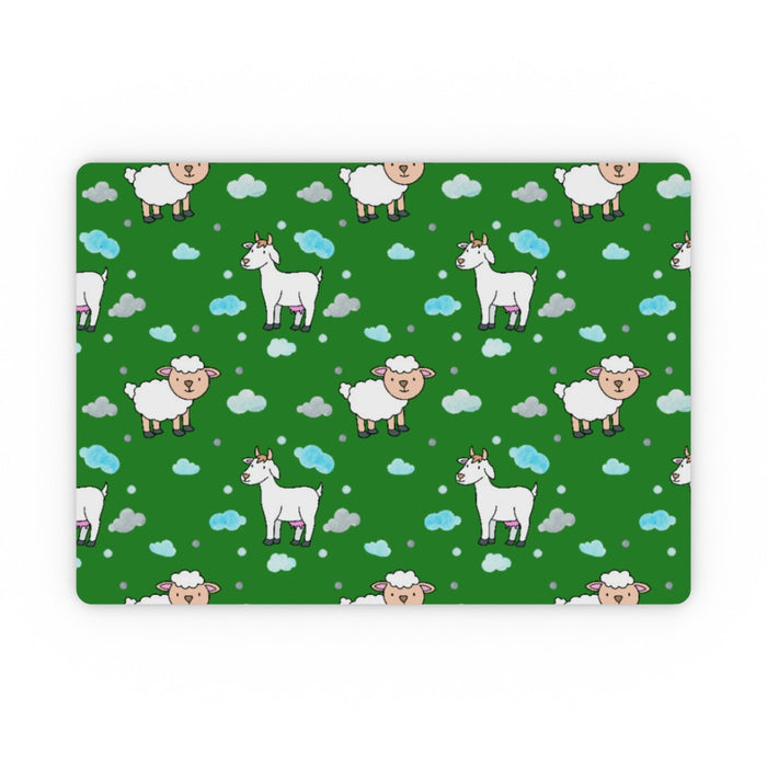 Placemat - Goat and Sheep on Green - printonitshop