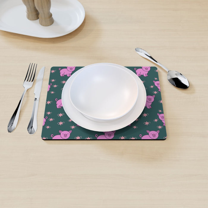 Placemat - Pigs Green - printonitshop