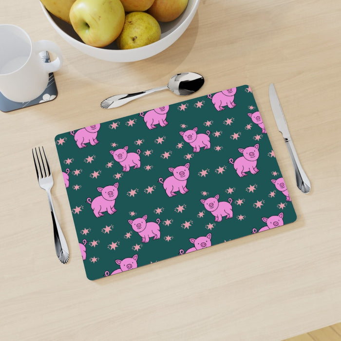 Placemat - Pigs Green - printonitshop