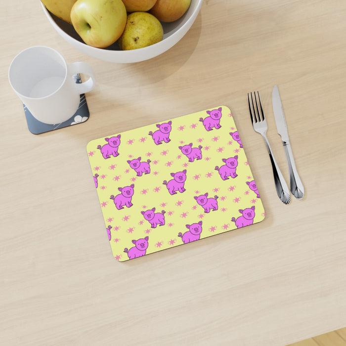 Placemat - Pigs Yellow - printonitshop