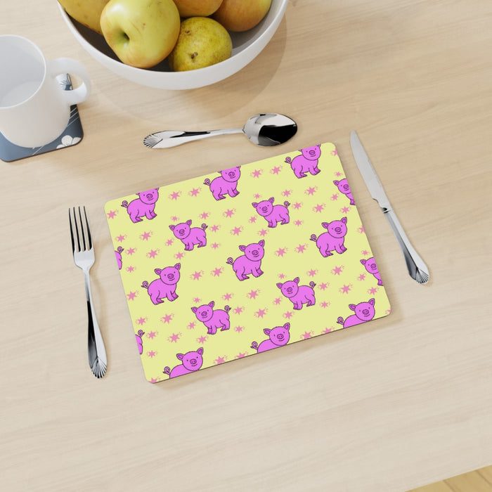 Placemat - Pigs Yellow - printonitshop