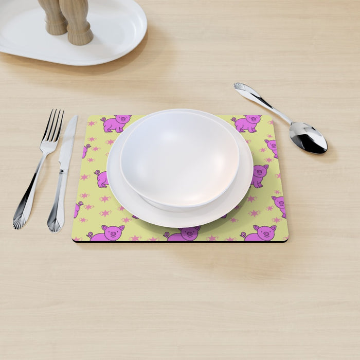 Placemat - Pigs Yellow - printonitshop