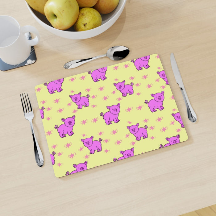 Placemat - Pigs Yellow - printonitshop