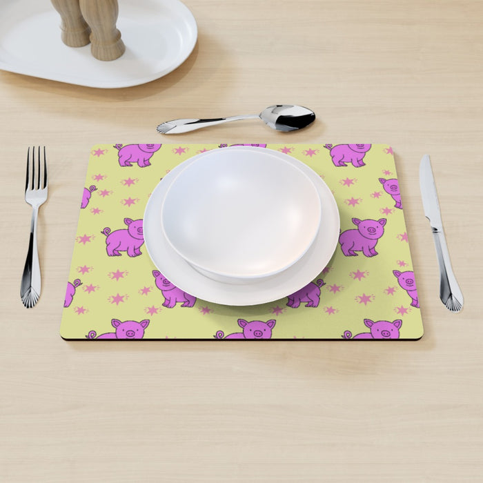 Placemat - Pigs Yellow - printonitshop