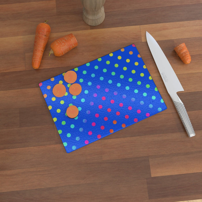 Glass Chopping Board - Dotty - printonitshop