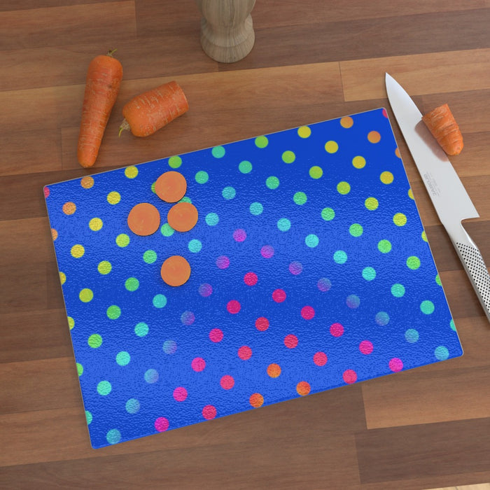 Glass Chopping Board - Dotty - printonitshop