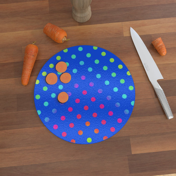 Glass Chopping Board - Dotty - printonitshop