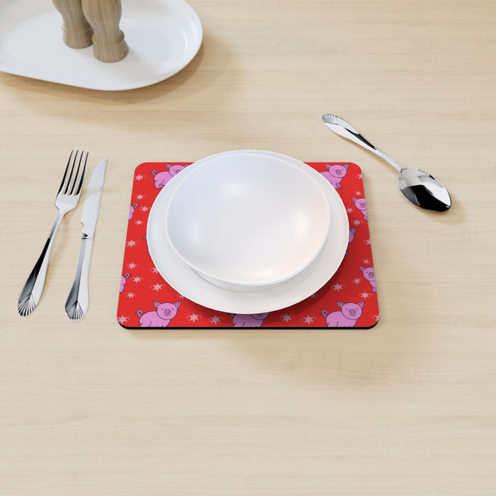 Placemat - Pigs Red - printonitshop