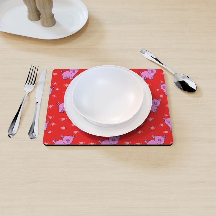 Placemat - Pigs Red - printonitshop