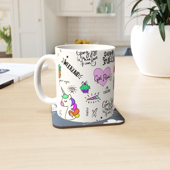 11oz Ceramic Mug - Girl Power - printonitshop