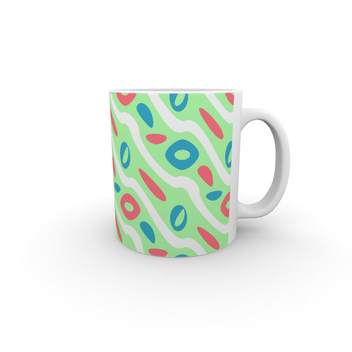 11oz Ceramic Mug - Pattern Green - printonitshop