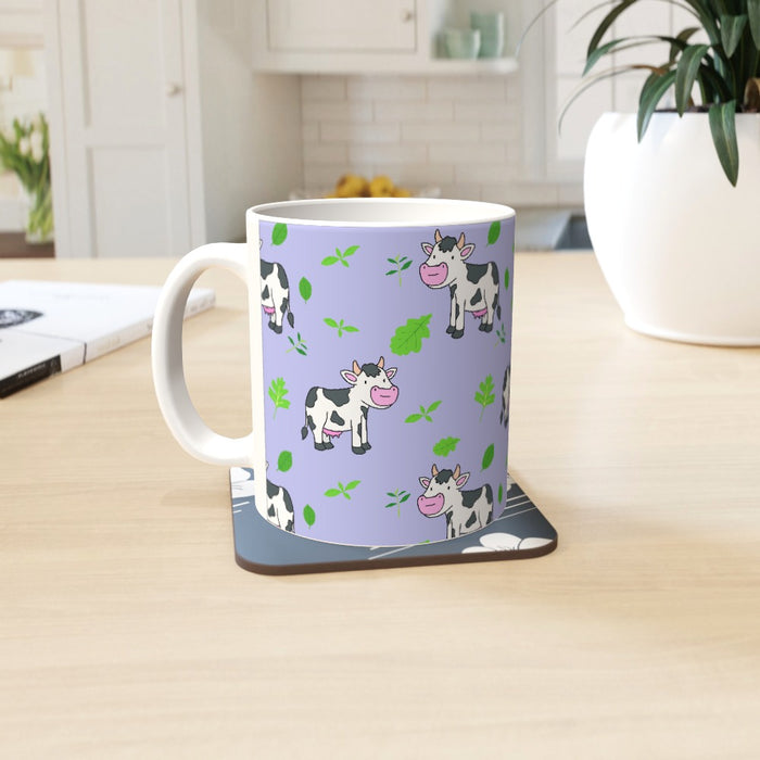 11oz Ceramic Mug - Cow Violet - printonitshop