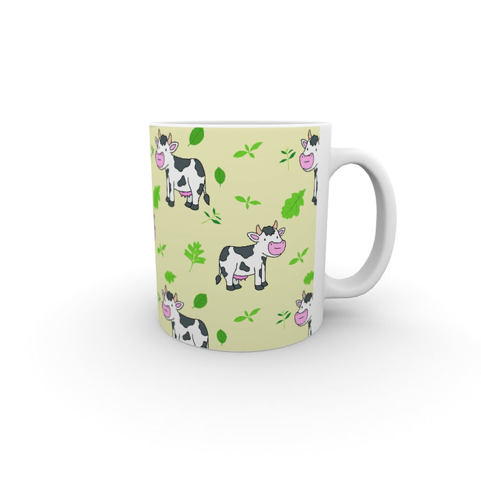 11oz Ceramic Mug - Cow Yellow - printonitshop