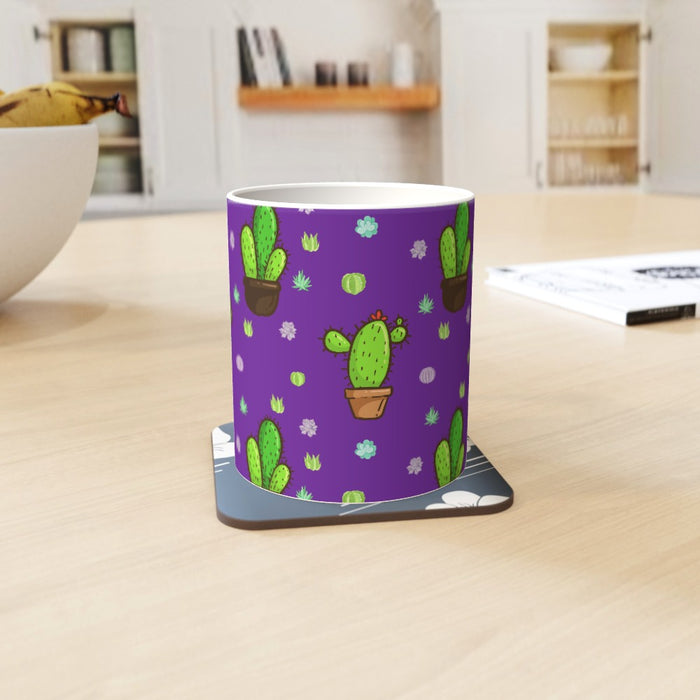 11oz Ceramic Mug - Cactus on Purple - printonitshop