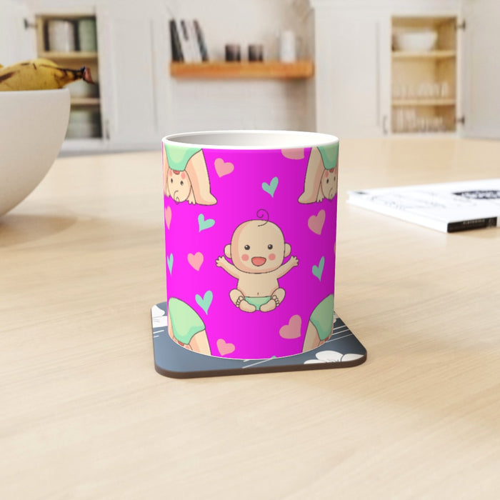 11oz Ceramic Mug - Baby on Pink - printonitshop