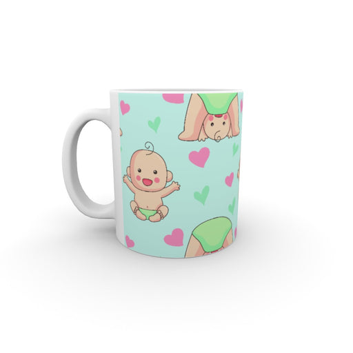 11oz Ceramic Mug - Baby on Light Blue - printonitshop