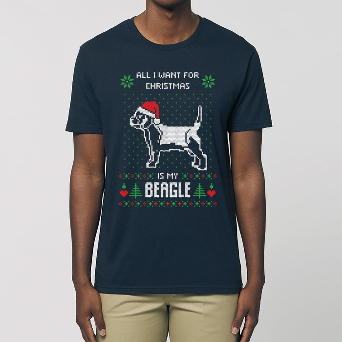 T - Shirt - All I want for Christmas is my Beagle - Print On It