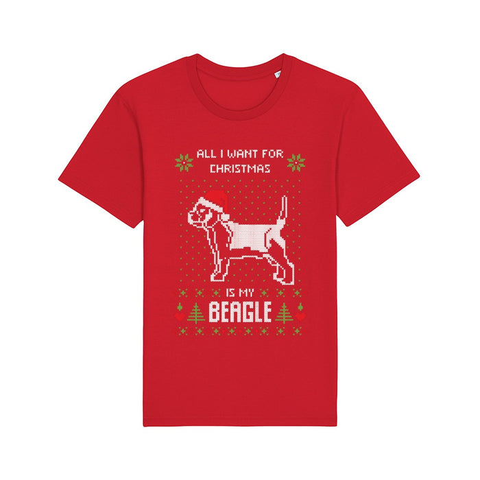 T - Shirt - All I want for Christmas is my Beagle - Print On It