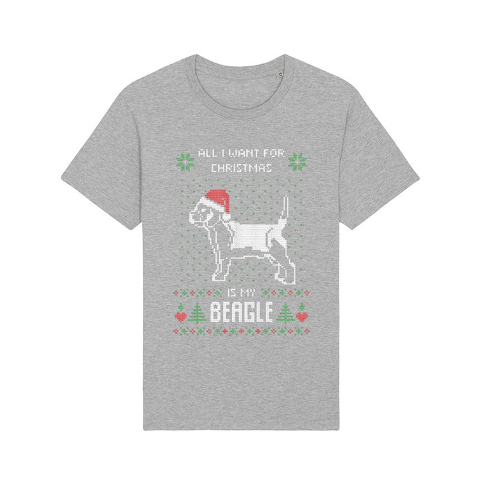 T - Shirt - All I want for Christmas is my Beagle - Print On It