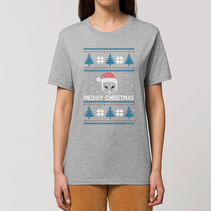 T - Shirt - Meowy Christmas 2 - Print On It