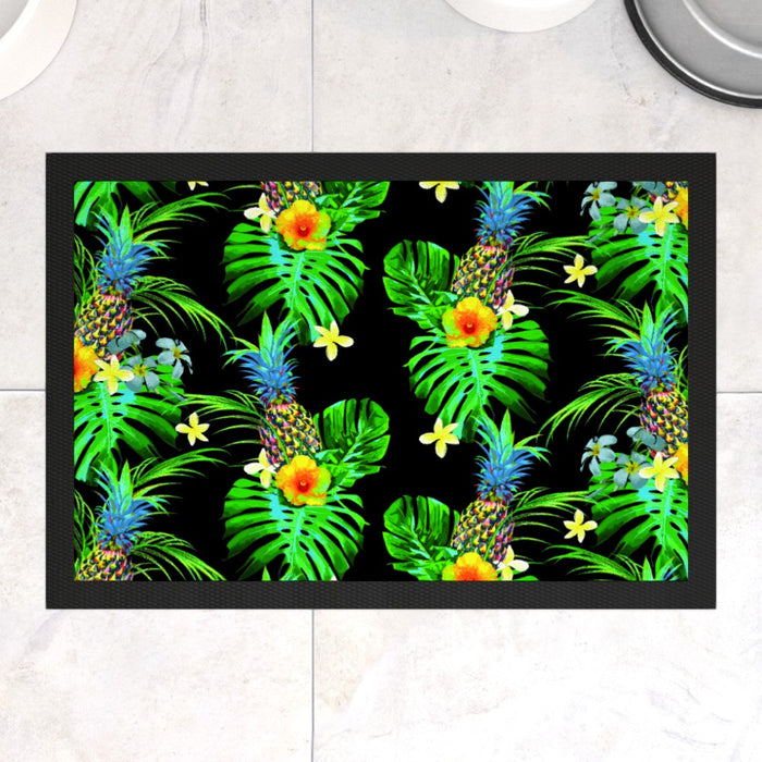 Pet Bowl Mats - Tropical Black - Print On It