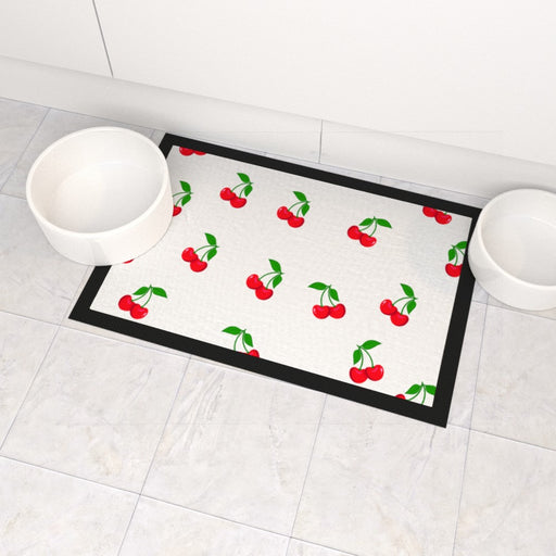 Pet Bowl Mats - White Cherries - Print On It