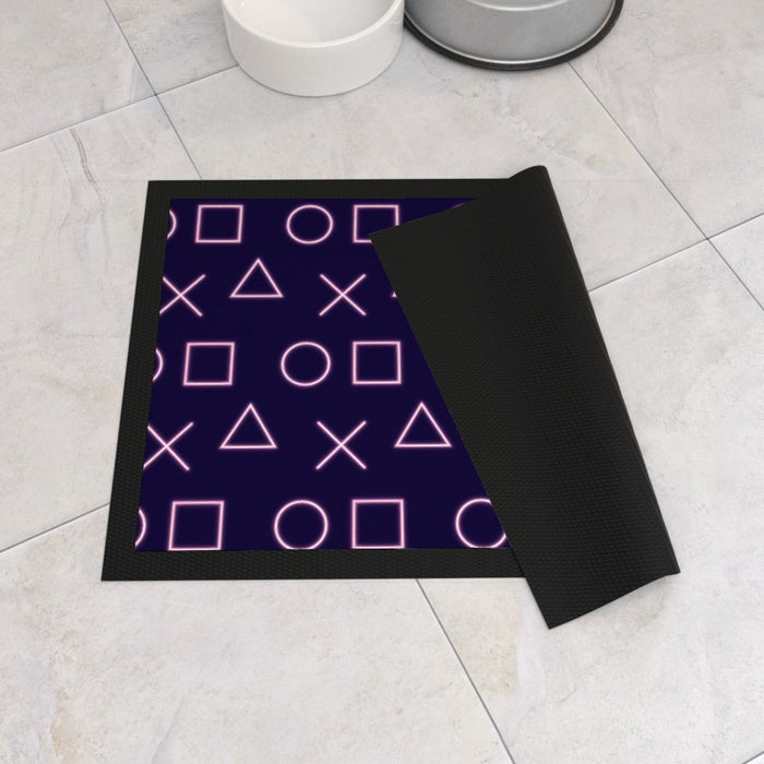 Pet Bowl Mats - Neon Gamer - Print On It