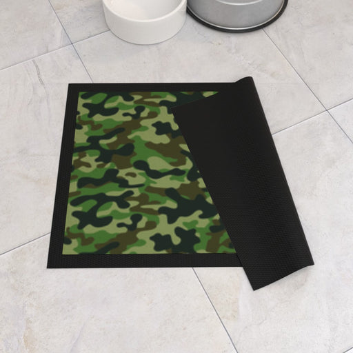 Pet Bowl Mats - Green Camo - Print On It