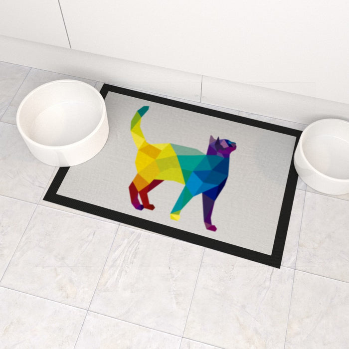 Pet Bowl Mats - Geometric Cat - Print On It