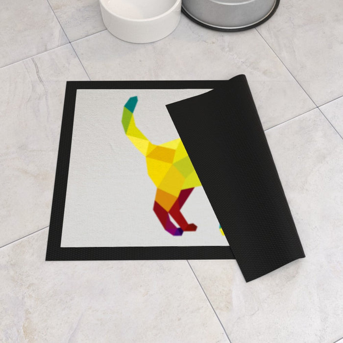 Pet Bowl Mats - Geometric Cat - Print On It