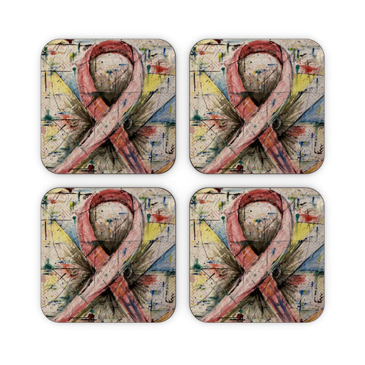 Coasters - Pink Ribbon - CJ Designs - printonitshop