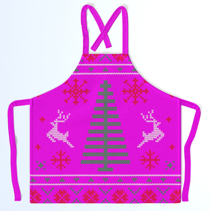 Apron - Christmas Tree Pink - Print On It